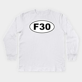 F30 3 Series Chassis Code Marathon Style Kids Long Sleeve T-Shirt